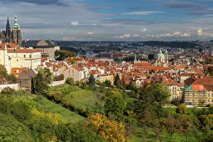 Autumn viewpoint over Prague, Czech Republic