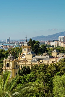 Costa Del Sol Prints: Ayuntamiento de Malaga (Malaga City Hall) and Pedro Luis Alonso Gardens (Jardines de Pedro Luis Alonso)