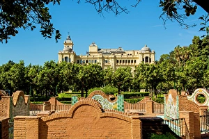 Images Dated 22nd June 2024: Ayuntamiento de Malaga (Malaga City Hall) and Pedro Luis Alonso Gardens (Jardines de Pedro Luis Alonso)