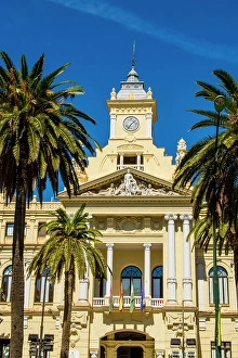 Images Dated 22nd June 2024: Ayuntamiento de Malaga (Malaga City Hall) and Pedro Luis Alonso Gardens (Jardines de Pedro Luis Alonso)