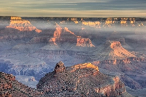 Images Dated 8th November 2012: AZ, Arizona, Grand Canyon National Park, South Rim, sunrise view from the village