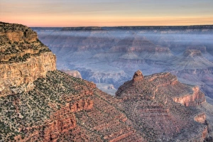 Images Dated 8th November 2012: AZ, Arizona, Grand Canyon National Park, South Rim, sunrise view from the village