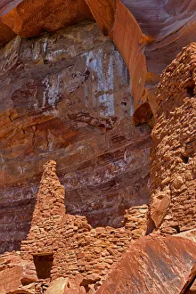 Public Lands Prints: Az, Coconio Natiuonal Forest, Palatki Heritage Site, Cliff Dwelling Ruin