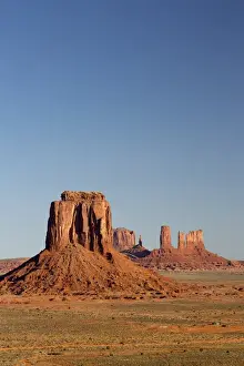 Arizona Prints: AZ, Monument Valley, East Mitten Butte and Castle Butte; view from Artists Point