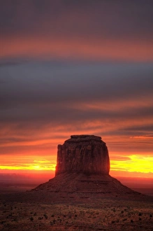 Merrick Butte Prints: AZ, Monument Valley, Merrick Butte, at sunrise
