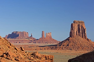 North Window Prints: AZ, Monument Valley, Saddleback, Castle Butte, and East Mitten Butte; North Window