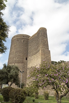 Baku Prints: Azerbaijan, Baku. The Maiden Tower in Baku
