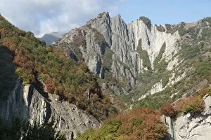Azerbaijan Collection: Azerbaijan, Sheki. A rocky cliffside outside of Sheki