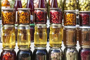 Food & Beverage Gallery: Azerbaijan, Vandam. Fruit market, honey and preserves