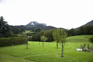 Clearing Prints: Bad Aussee, Styria, Austria - A path is cut into the grass leading to a garden. In