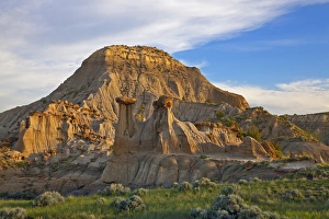 Badlands formations at Makoshika State Park in Glendive, Montana, USA