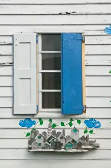 Handmade Prints: BAHAMAS- Abacos-Loyalist Cays-Elbow Cay-Hope Town: Beach House Detail