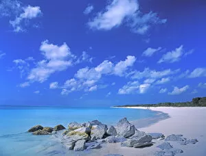 Bahamas. Caribbean beach and clouds