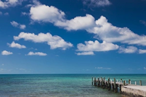 Bahamas, Eleuthera Island, Hatchet Bay, pier