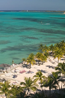 BAHAMAS-New Providence Island-Cable Beach: Beach View from Wyndham Nassau Resort BAHAMAS-New Providence Island-Cable Beach: Beach View from Wyndham Nassau Resort