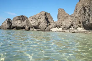 Baja California, Mexico. Sea of Cortez. Large rocks on the shore Baja California, Mexico. Sea of Cortez. Large rocks on the shore