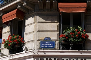 Ile De France Prints: Detail of balcony, Ile de la Cite, Paris, France