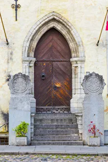 Images Dated 17th January 2019: Baltic States, Estonia, Tallinn. Tallinn Old Town, church door