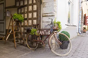 Bicycle Prints: Baltic States, Estonia, Tallinn. Old bicycle