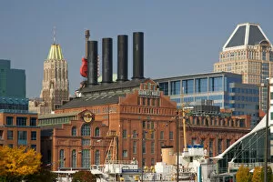 BALTIMORE, MARYLAND. USA. Renovated buildings, Baltimore Waterfront