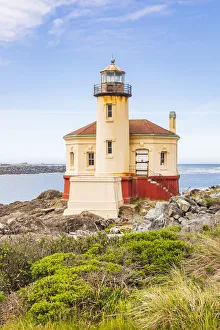 Navigation Prints: Bandon, Oregon, USA. The Coquille River Lighthouse on the Oregon coast