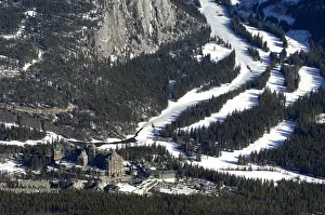 Sulphur Mountain Prints: Banff, Alberta, Canada. Views of the Banff Springs Hotel and Bow Valley from