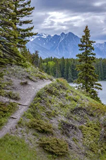 Images Dated 30th March 2019: Banff National Park, Alberta, Canada. Path around Lake Louise