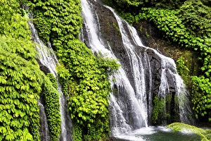 Bali Prints: Banyumala Twin Waterfalls, located in the North Bali region near the village of Wanagiri