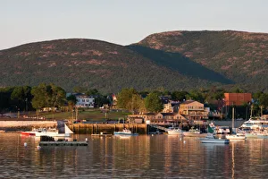 Marina Prints: Bar Harbor Maine as seen from Bar Island USA