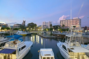 Images Dated 21st December 2005: BARBADOS, Bridgetown, Evening View of The Careenage