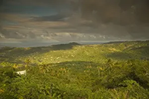 Inland Prints: BARBADOS-Inland- Mount Hillaby: Late Afternoon from Barbados Highest Mountain
