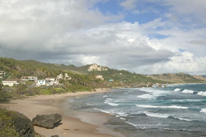 BARBADOS, North East Coast, Bathsheba, View of Soup Bowl Beach, Prime Barbados Surfing