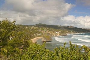 BARBADOS, North East Coast, Bathsheba, View of Soup Bowl Beach, Prime Barbados Surfing