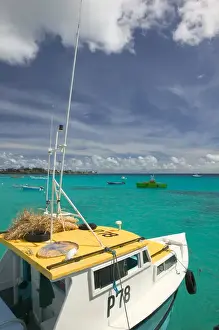 Communication Prints: BARBADOS, Oistins, Oistins Bay View from Commercial Fishing Pier