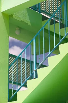 BARBADOS, Rockley, Hotel Staircase Detail, Rockley Beach