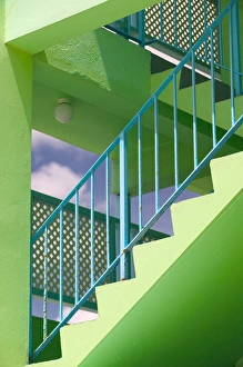 Images Dated 21st December 2005: BARBADOS, Rockley, Hotel Staircase Detail, Rockley Beach