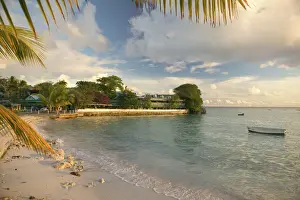 BARBADOS, St. Lawrence Gap, Sunset View of Little Bay