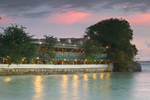 Night Life Prints: BARBADOS, St. Lawrence Gap, Waterfront Restaurant, Picses
