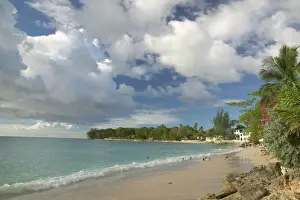 West Coast Prints: BARBADOS-West Coast-Holetown: View of Holetown Beach / Sunset a Walter Bibikow