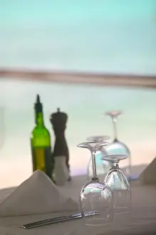BARBADOS-West Coast-Mount Standfast: Table Setting / Lone Star Hotel & Restaurant
