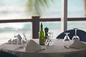 Blur Prints: BARBADOS-West Coast-Mount Standfast: Table Setting / Lone Star Hotel & Restaurant