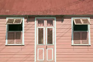 Fishing Village Prints: BARBADOS-West Coast-Six Mens: Fishermens Houses / Six Mens Bay