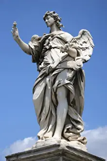 Baroque Art. Angel. Statue. Work by Giamlorenzo Bernini, 1669. Sculptures that decorated the St