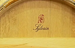 Aging Prints: Barriques made by Tonnellerie Sylvain cooperage in the wine cellar - Chateau Grand Mayne