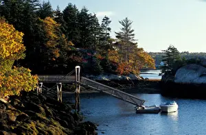 Barters Island, Boothbay, ME A private boat dock next to the Porter