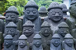 Images Dated 25th May 2011: Basalt statues in Seogwipo in the Unesco world heritage sight the island of Jejudo