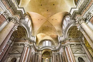 Catholic Prints: Basilica of Saint Mary Angels and Martyrs, Rome, Italy. Church designed by Michelangelo