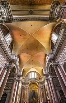 Basilica of Saint Mary Angels and Martyrs, Rome, Italy. Church designed by Michelangelo