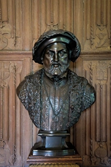 Basingstoke, England. Bust of Henry the VIII. (Editorial Use Only)