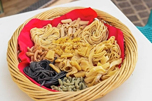 Malta Prints: Basket of pasta. Malta